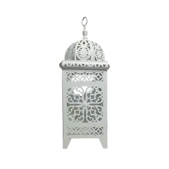 Candlelight 29Cm Small Morrocan Cut Out Lantern - Cream(Dun)
