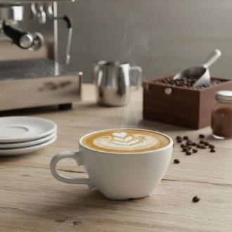 Dunelm Capuccino Cup , Pausa Cafe , White, 7oz / 70ml