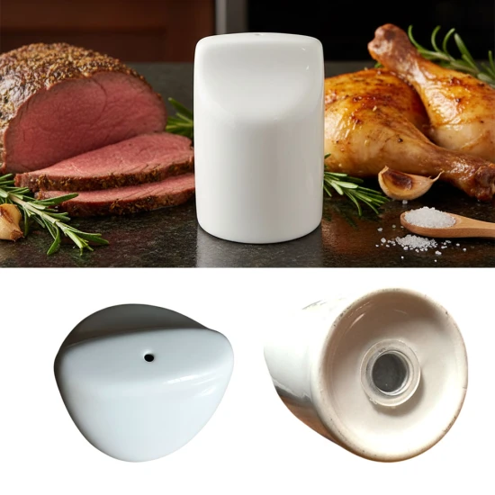 Dunelm Pausa Ceramic Fine China Pepper Pot, White