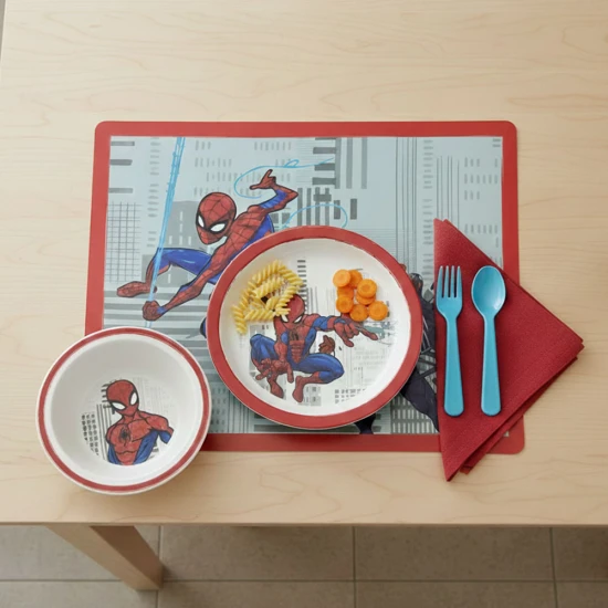 Dunelm Spiderman Rectangle Flexi Placemat - Keep Calm And Save The World , Multi Colour