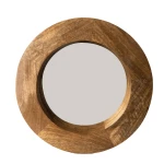 Candlelight 32cm Light Mango Wood Mirror