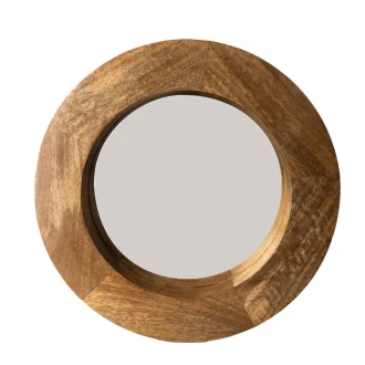 Candlelight 32cm Light Mango Wood Mirror
