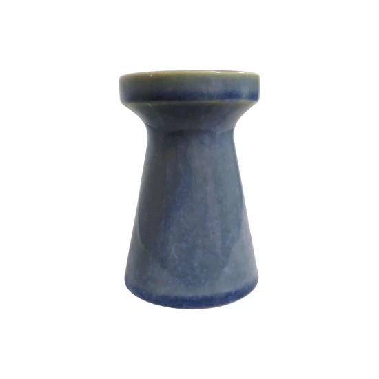 Candlelight 14CM Pillar Candleholder Reactive Glaze , Blue