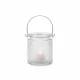 Candlelight 9Cm Glass Jar Lantern Clear ,Diamond Textured