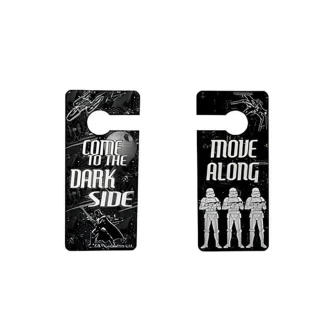 Candlelight MDF Door Hanger Star Wars Dark Side With Double Sided Paper Print and Painted Sides