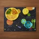 Dunelm Space Kids Rectangle Flexi Placemat, Multi Colour