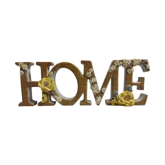 Dunelm Home Word Ornament Decorated With Yellow 3D Flowers