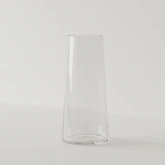 Candlelight 28Cm Large Heavy Glass Vase - Clear Finish