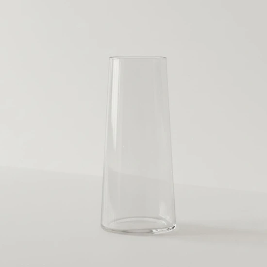 Candlelight 28Cm Large Heavy Glass Vase - Clear Finish