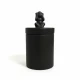 Dunelm Ceramic Storage Jar With Monkey Lid (Hear No Evil Monkey Canister), Matt Black, 17cm