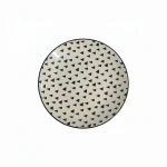 Dunelm Global Stoneware Side Plate - Stripes Embossed Outside , Pad Print inside