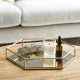 Candlelight Hexagonal Tray - Gold