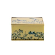 Candlelight Glass Jewellery Box With Blue Heron