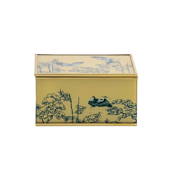 Candlelight Glass Jewellery Box With Blue Heron