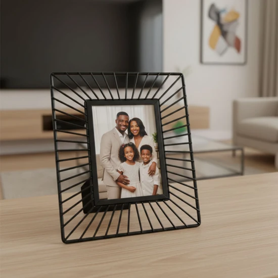 Candlelight Metal Black Wire Photo Frame