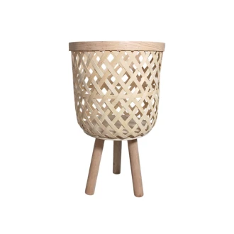 Candlelight 42Cm Bamboo/Wood Plant Stand -Small