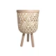 Candlelight 42Cm Bamboo/Wood Plant Stand -Small