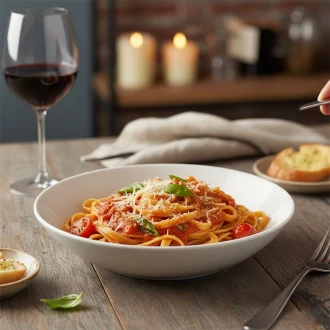 Dunelm 8" Eucalyptus Pasta Bowl