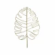 Candlelight Wire Leaf Wall Art ,Gold, 40x25CM 