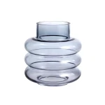 Dunelm 21 Cm approximately  Smokey Grey  Bubble Glass Vase