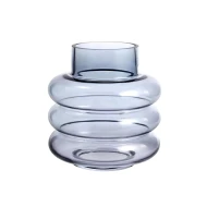 Dunelm 21 Cm approximately  Smokey Grey  Bubble Glass Vase