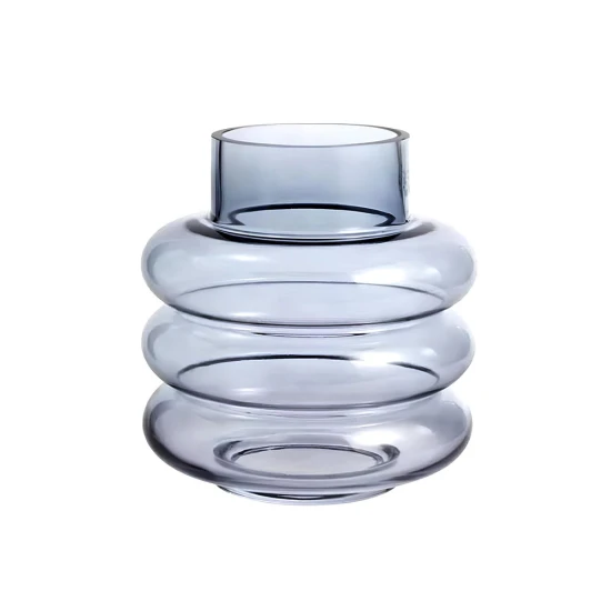 Dunelm 21 Cm approximately  Smokey Grey  Bubble Glass Vase