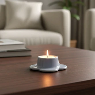 Candlelight 3.5cm Flower Shape Tealight Holder , Lilac