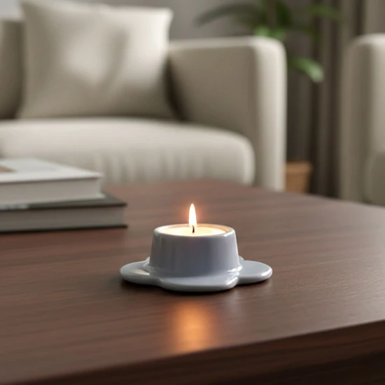 Candlelight 3.5cm Flower Shape Tealight Holder , Lilac