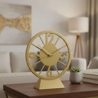 Candlelight Luxe Gold Clock