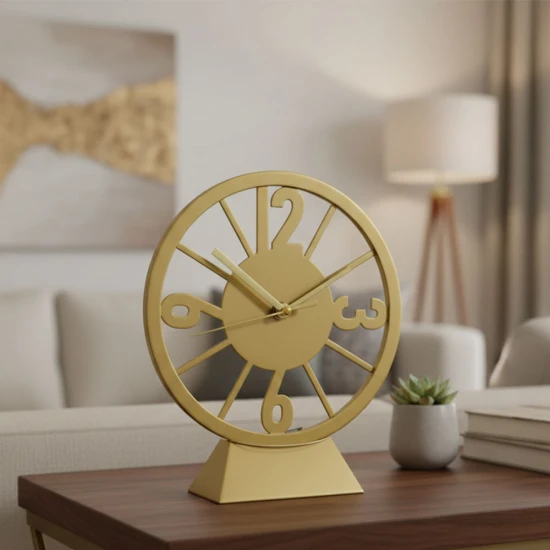 Candlelight Luxe Gold Clock