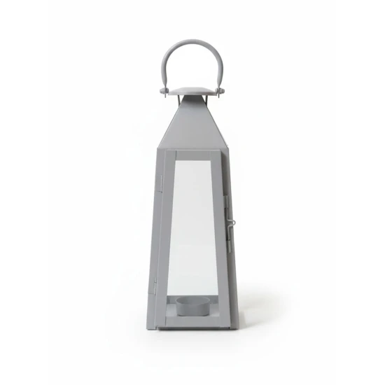 Candlelight 30Cm Conical Lantern , Warm Grey