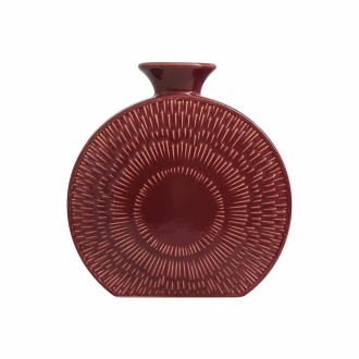 Candlelight 37 Cm Zen Vase Red Reactive - Red