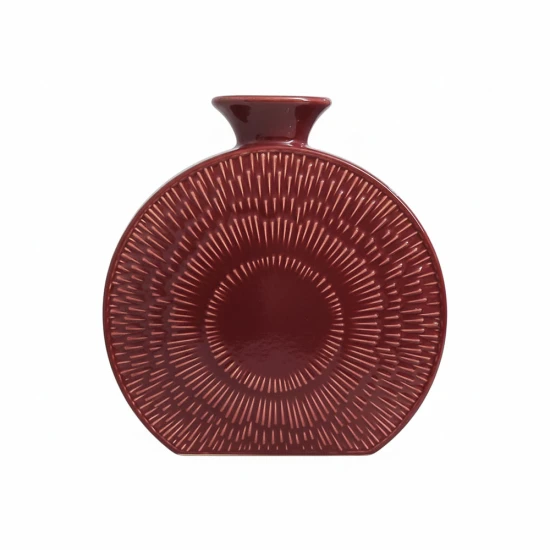 Candlelight 37 Cm Zen Vase Red Reactive - Red