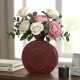 Candlelight 37 Cm Zen Vase Red Reactive - Red