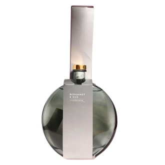 Candlelight 500Ml Oval Reed Diffuser ,Smokey Black, 10% Bergamot and Oud Scent
