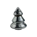 Candlelight Christmas Tree Shaped Glass Candle - Silver