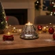 Candlelight Christmas Tree Shaped Glass Candle - Silver