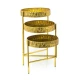 Candlelight 3 tier Metal Planter Stand , Antique Gold