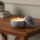 Candlelight 10.5 Cm Jeff Banks Ceramic Flower Candle Pot -Ether