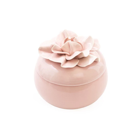 Candlelight Jeff Banks Ceramic Flower Candle Pot - Blush