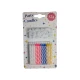 Candlelight 24 Party Candles With Holders, Multi Coloured