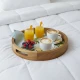 Candlelight Round Tray Mango Wood Lemon