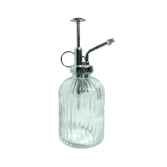 Candlelight Ribbed Glass Plant Mister - Clear