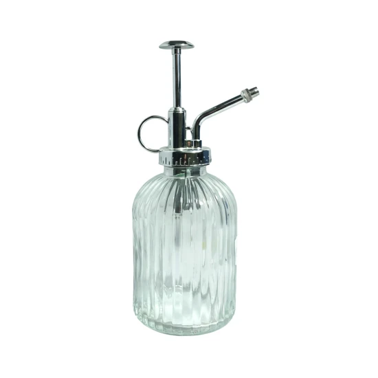 Candlelight Ribbed Glass Plant Mister - Clear