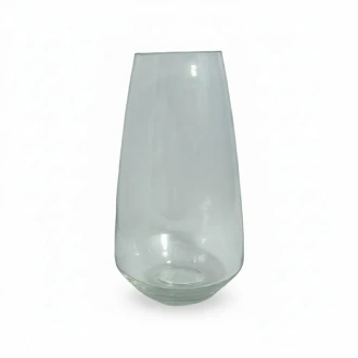 Candlelight 25.5 cm Conical Glass Vase Clear , Clear