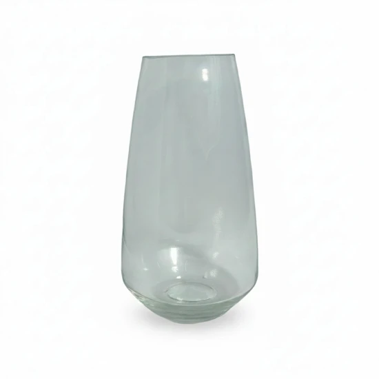 Candlelight 25.5 cm Conical Glass Vase Clear , Clear