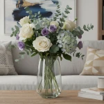 Candlelight 25.5 cm Conical Glass Vase Clear , Clear