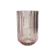 Candlelight 20CM Ridged Glass Vase Pink 