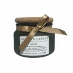 Candlelight Small Frosted Candle With Cork Lid, Autumn Leaves Scent