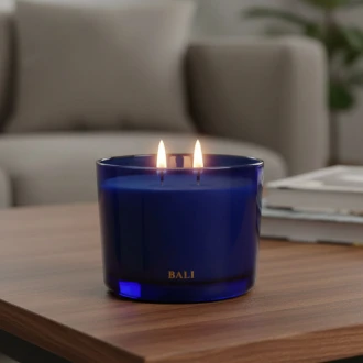 Candlelight Two Wick Wax Filled Glass Jar Bali 5% Groves of Corsica Scent